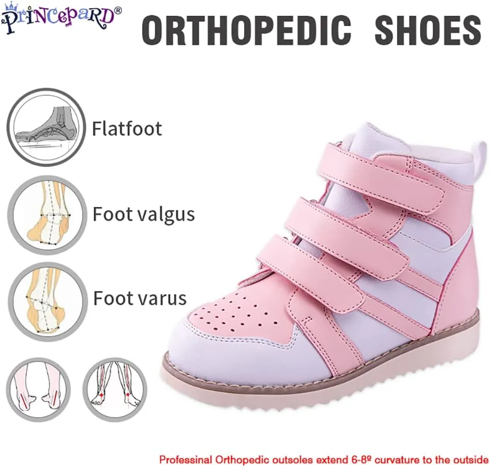 Orthopedic Shoes for Kids and Toddlers,High Back Corrective Sneakers with Ankle and Arch Support for Boys and Girls Flat Foot