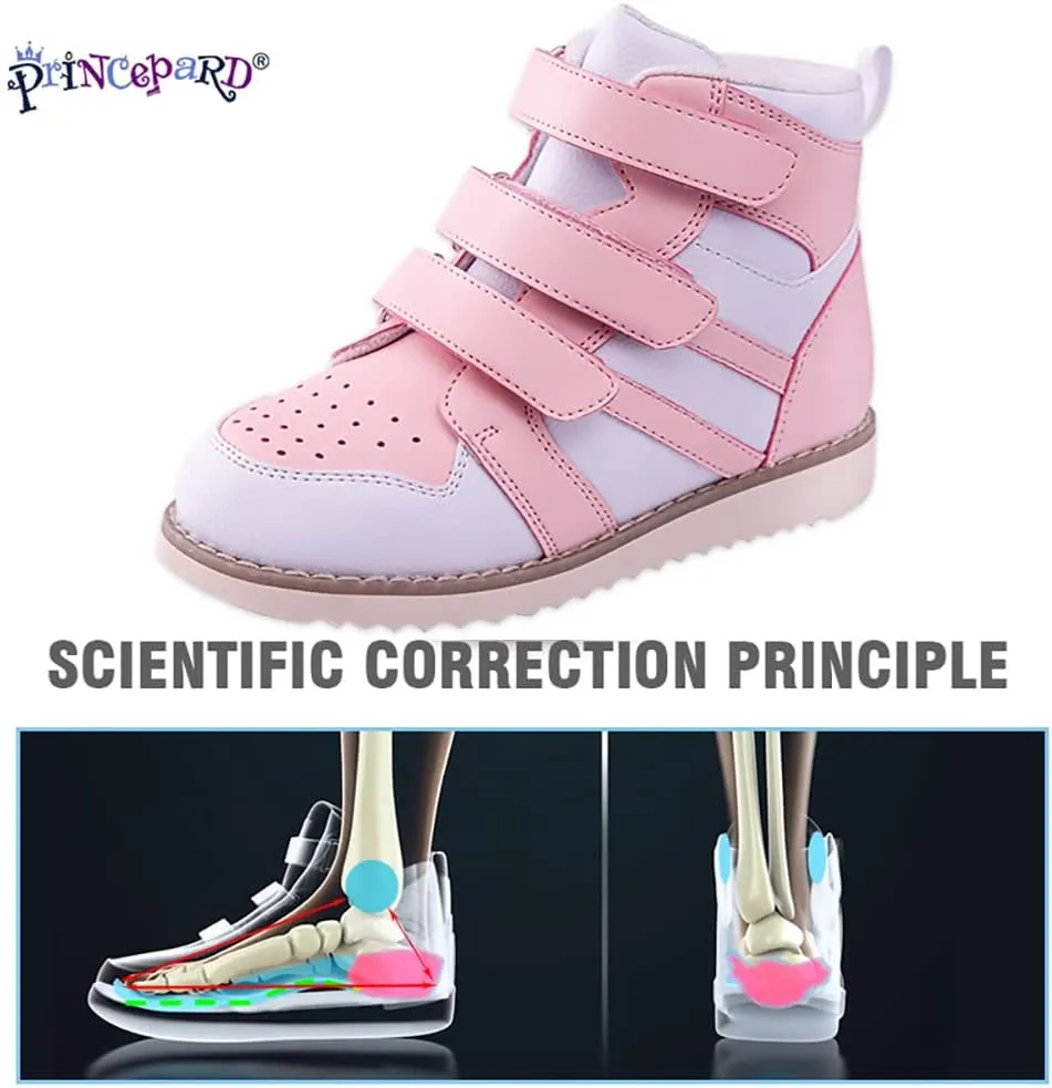 Orthopedic Shoes for Kids and Toddlers,High Back Corrective Sneakers with Ankle and Arch Support for Boys and Girls Flat Foot