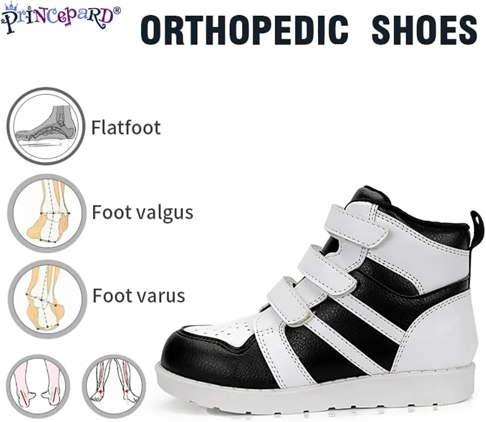 Orthopedic Shoes for Kids and Toddlers,High Back Corrective Sneakers with Ankle and Arch Support for Boys and Girls Flat Foot