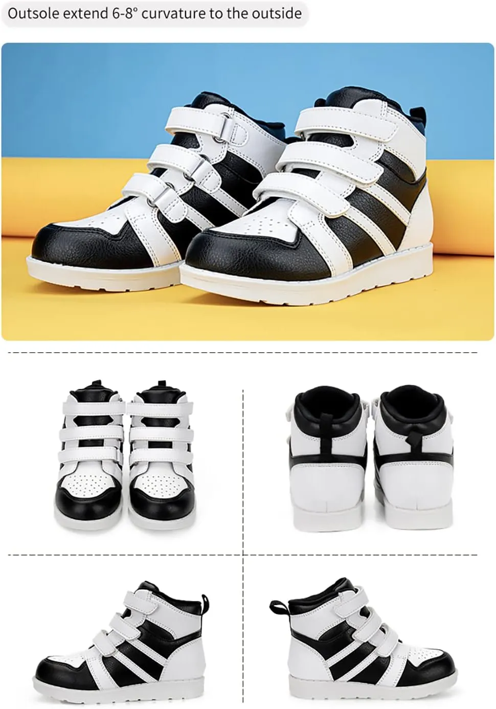 Orthopedic Shoes for Kids and Toddlers,High Back Corrective Sneakers with Ankle and Arch Support for Boys and Girls Flat Foot