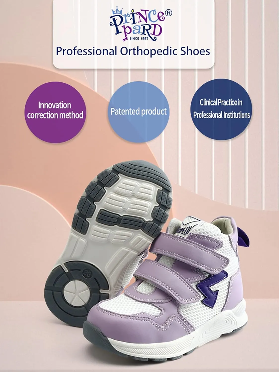 Orthopedic Shoes for Kids with Arch & Ankle Support for Girls and Boys' Flat Foot,High Top Corrective Sneakers,Anti-Slip Soles