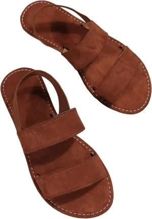 OYOANGLE Women's Two Straps Elastic Ankle Strap Flats Sandals Open Toe Solid Comfortable Slides Sandals