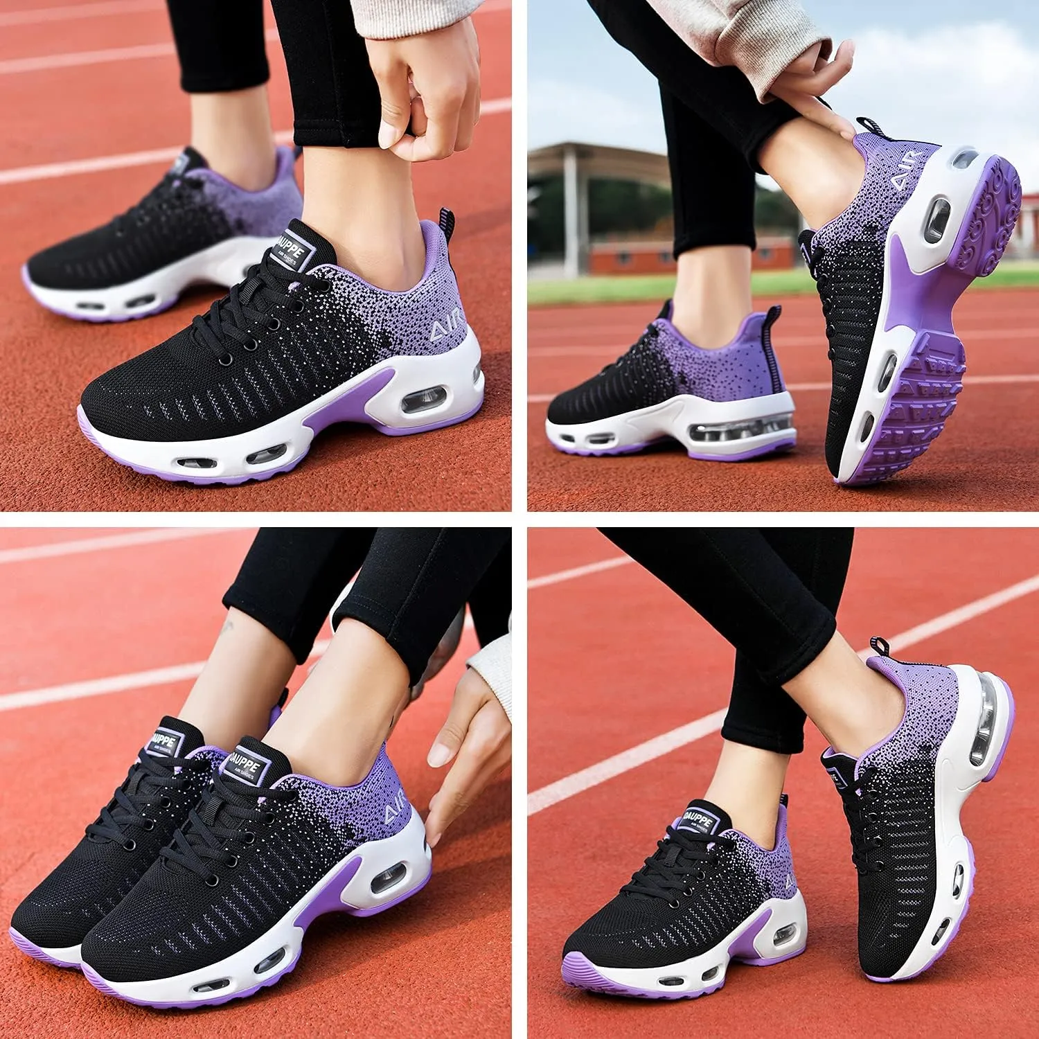 QAUPPE Womens Fashion Lightweight Air Sports Walking Sneakers Breathable Gym Jogging Running Tennis Shoes US 5.5-11 B(M)…