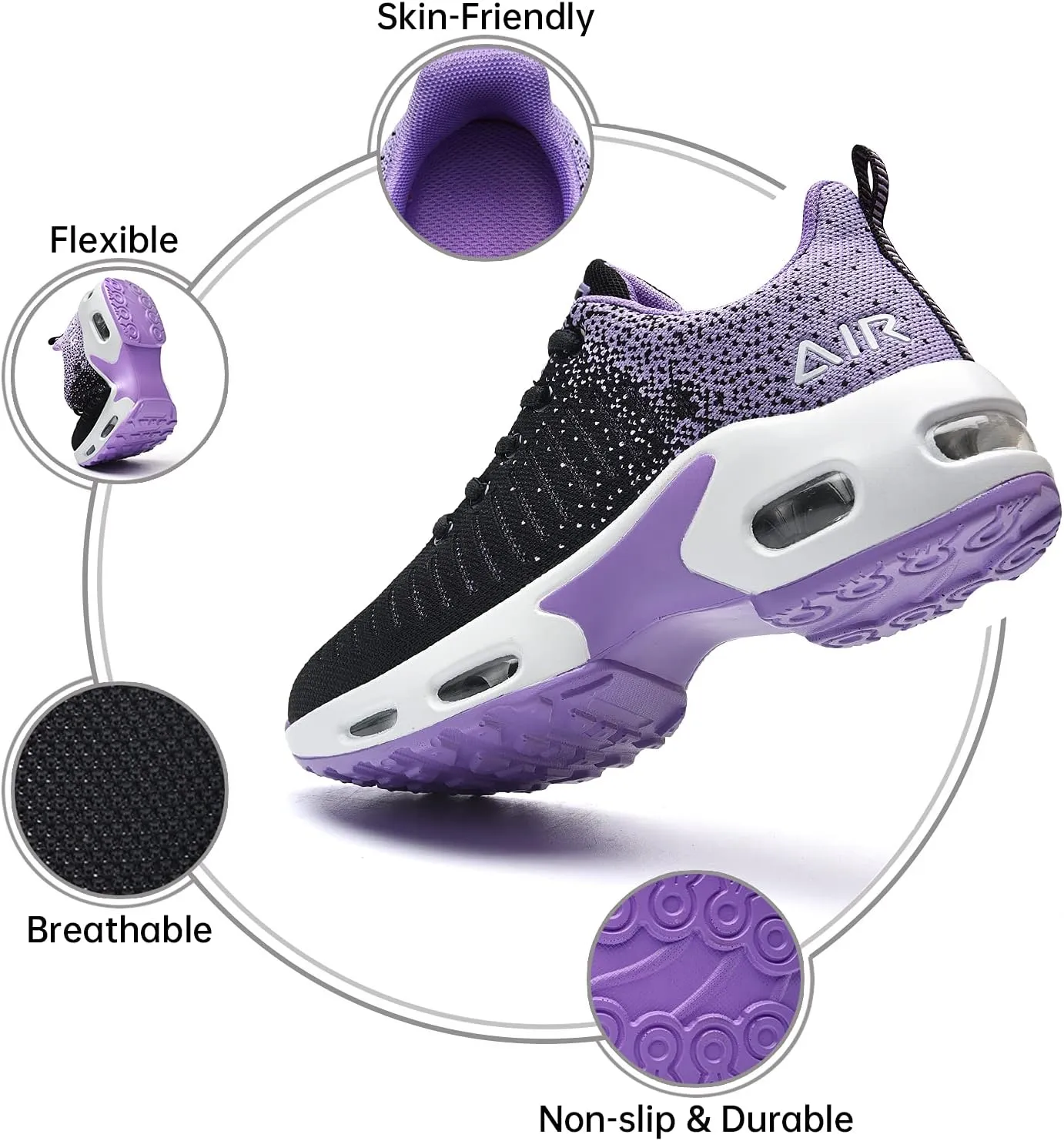 QAUPPE Womens Fashion Lightweight Air Sports Walking Sneakers Breathable Gym Jogging Running Tennis Shoes US 5.5-11 B(M)…