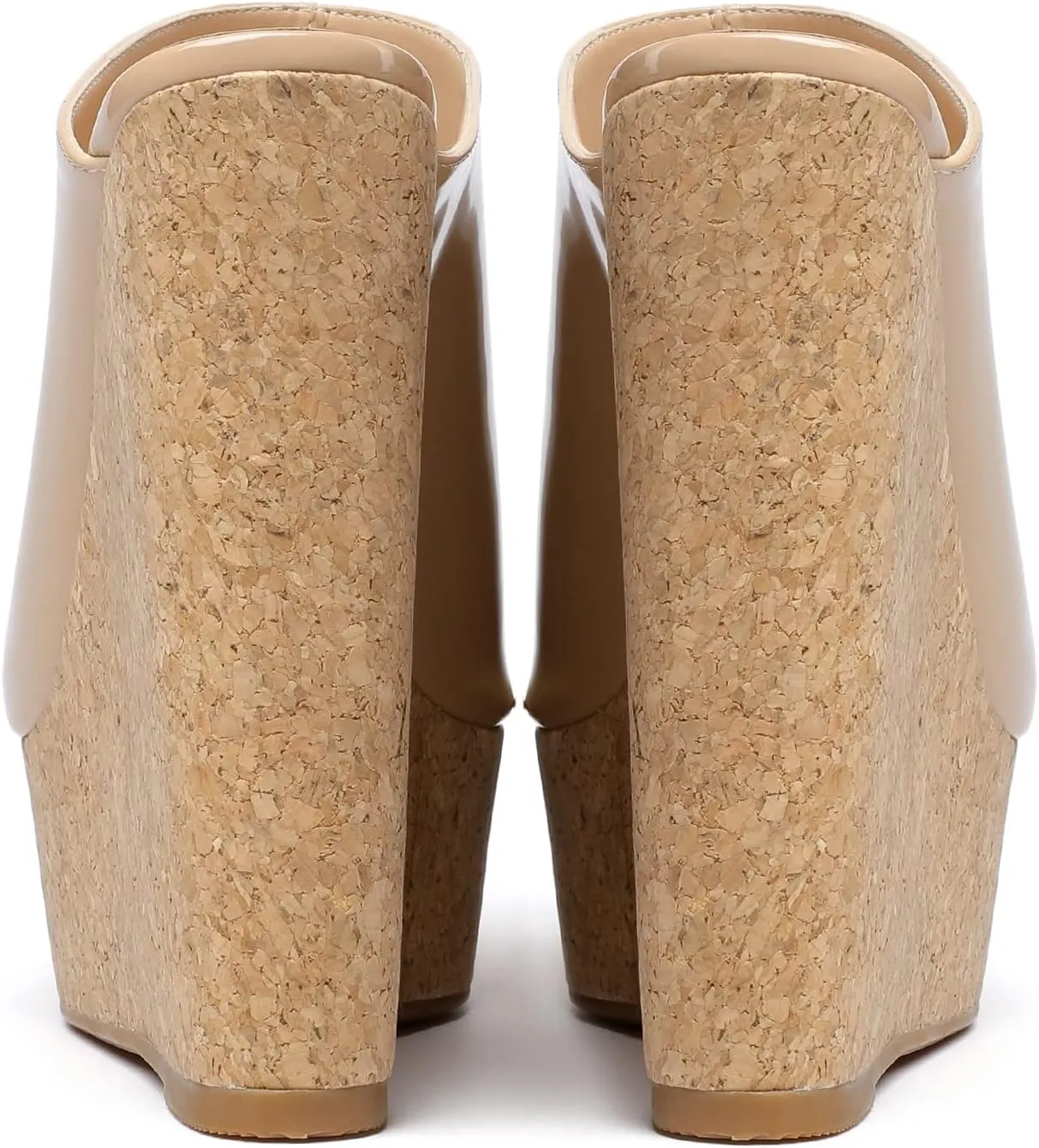 SAMMITOP Women's Platform Wedge Open Toe Sandals,Ladies Slip On Wedge Mule Shoes