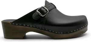 Sandgrens Handmade Swedish Wood Clogs for Men, Low Heel Mule | Halmstad