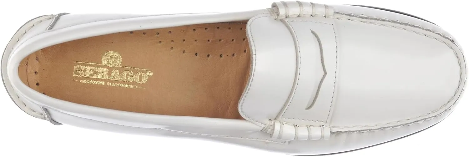 Sebago Women's Danielle Pop Loafer – Full-Grain Leather Slip-On Moccasin with Leather Sole and Rubber Heel