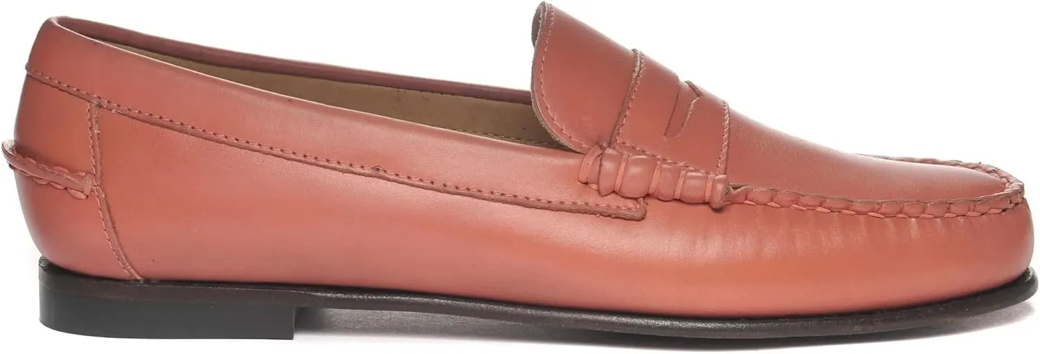 Sebago Women's Danielle Pop Loafer – Full-Grain Leather Slip-On Moccasin with Leather Sole and Rubber Heel