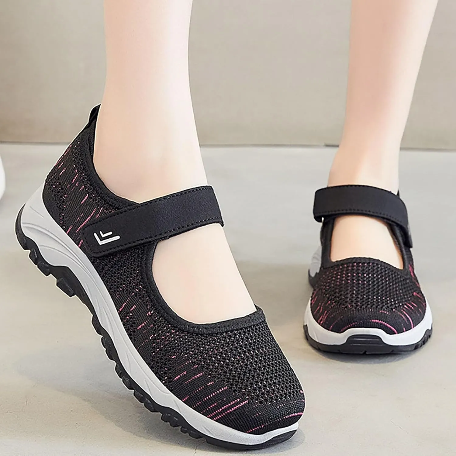 Summer Comfortable Sneakers for Women Breathable Lug Sole Low Top Walking Shoes Daily Casual Fashion Sneaker