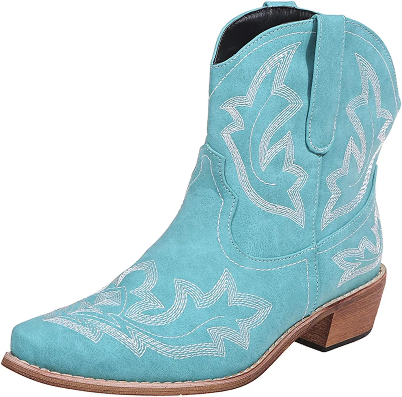 Tall Ankle Boots Womens Winter Ankle Boots 2024 Ankle Booties Heels Womens Low Cut Boots Water Proof Duck Comfort Ankle Boots for Women Low Heel Wide Ankle Cowboy Boots for Women