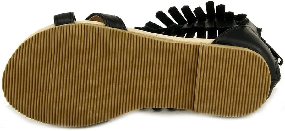 The Doll Maker Girl’s Open Toe Fringe Sandal