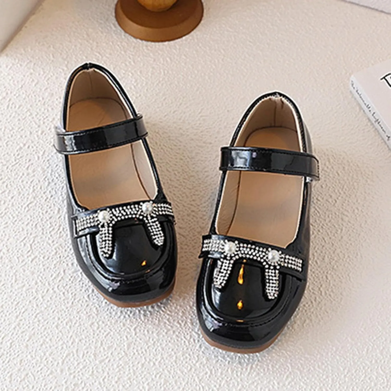 Toddler Girls Sandals French Girls Leather Shoes Spring New Children's Princess Shoes Soft Sole Stylish Performance