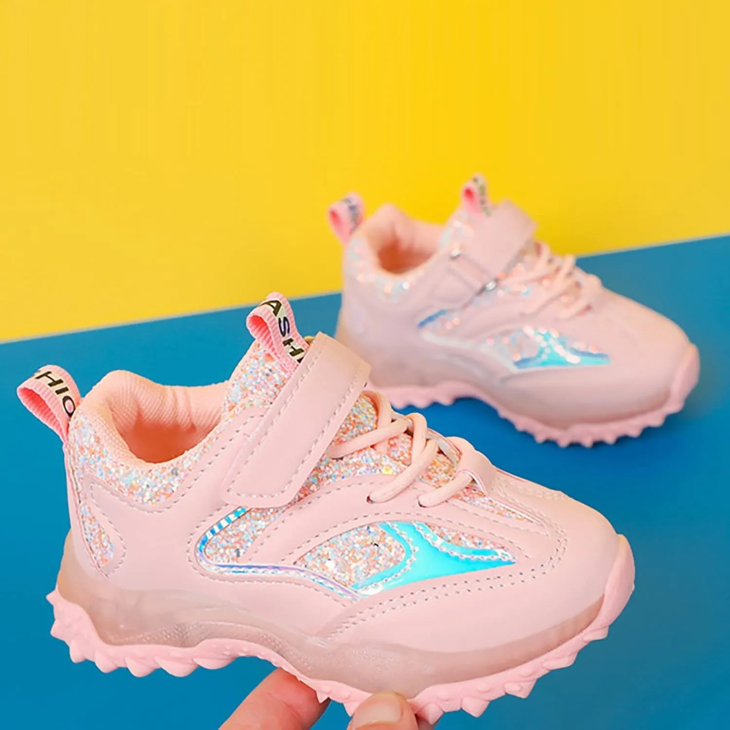 Toddler Sneakers Spring Autumn Non Slip Soft Sole Baby Toddler LED Flashing Lights Shoes Boys Walking Shoes for Kids