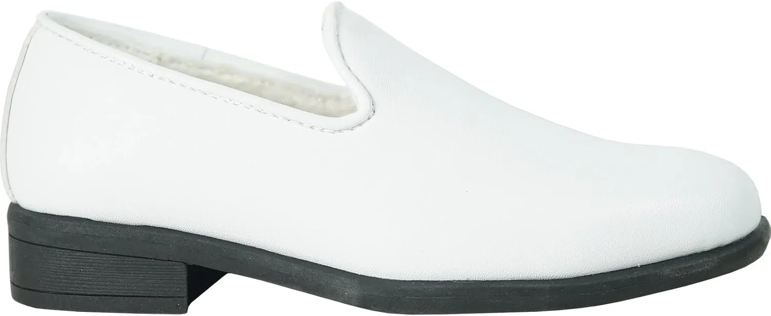 VANGELO Boy Dress Shoe Vallo Oxford Lace Up and Loafer Slip On Formal Tuxedo for Prom Wedding Ortholite Insole Size from Toddler to Big Kid