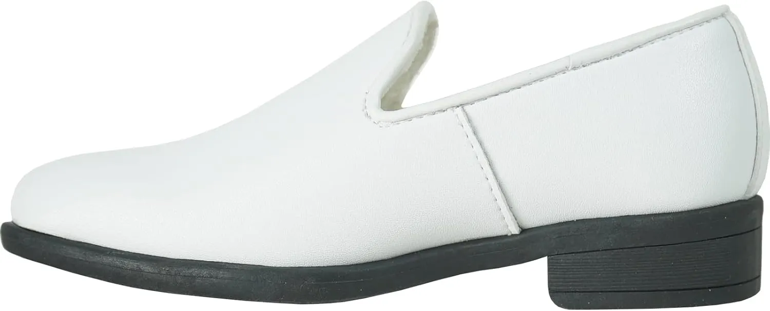 VANGELO Boy Dress Shoe Vallo Oxford Lace Up and Loafer Slip On Formal Tuxedo for Prom Wedding Ortholite Insole Size from Toddler to Big Kid