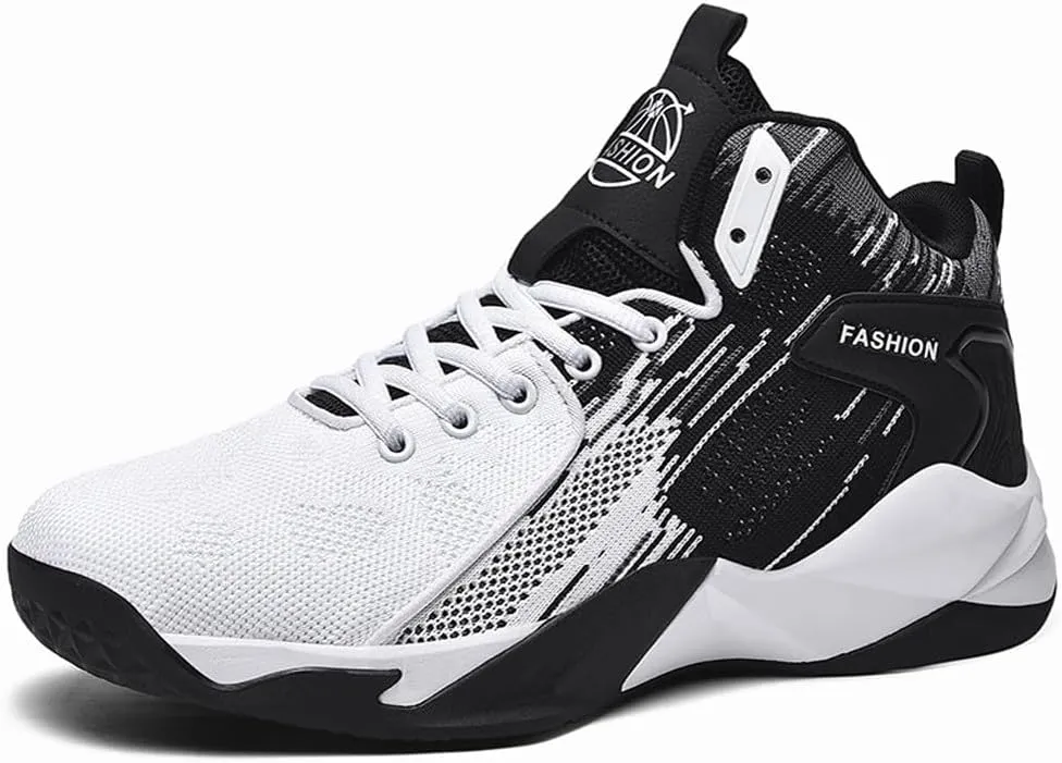 VAXAV Unisex High Top Lightweight Fly-Weaving Running Jogging Sneakers Basketball Shoes for Youth