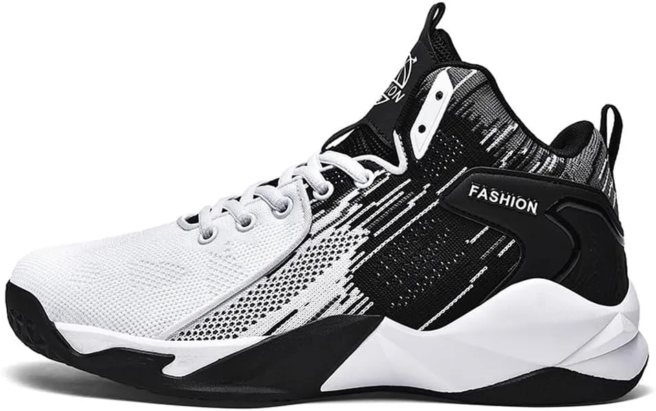 VAXAV Unisex High Top Lightweight Fly-Weaving Running Jogging Sneakers Basketball Shoes for Youth