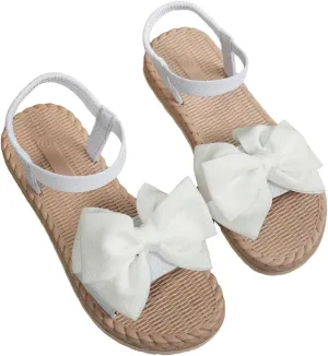 Verdusa Women's Bow Knot Flat Sandals Open Toe Ankle Strap Vacation Sandals