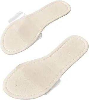 Verdusa Women's Clear Sandals Transparent Single Band Open Toe Flat Sandals