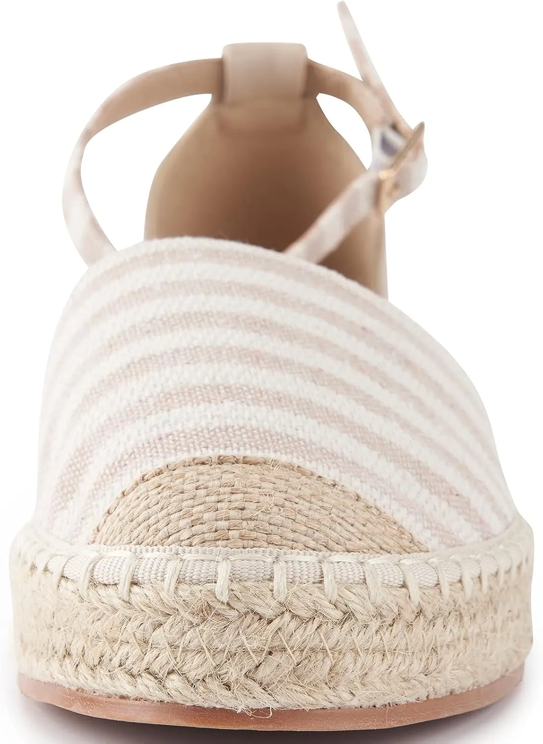 Women's Comfortable Closed Toe Ankle Strap Flat Espadrille Sandals