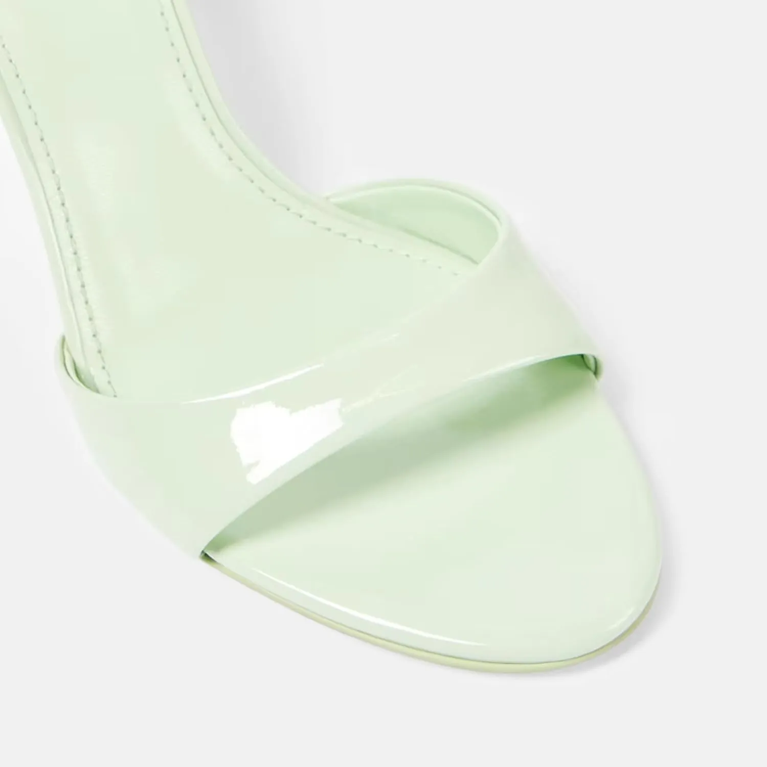 Womens Heeled Mules Round Peep Toe Stiletto High Heels Slip on Backless Summer Mules