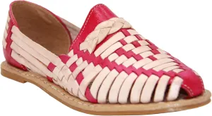 Womens Leather Traditional Huarache Sandal, Hand Woven Authentic Mexican Leather Huarache Sandal