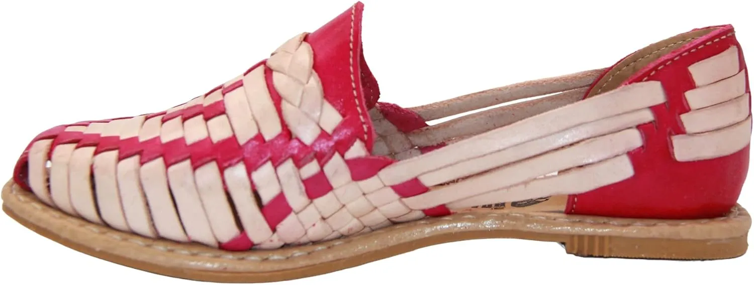 Womens Leather Traditional Huarache Sandal, Hand Woven Authentic Mexican Leather Huarache Sandal