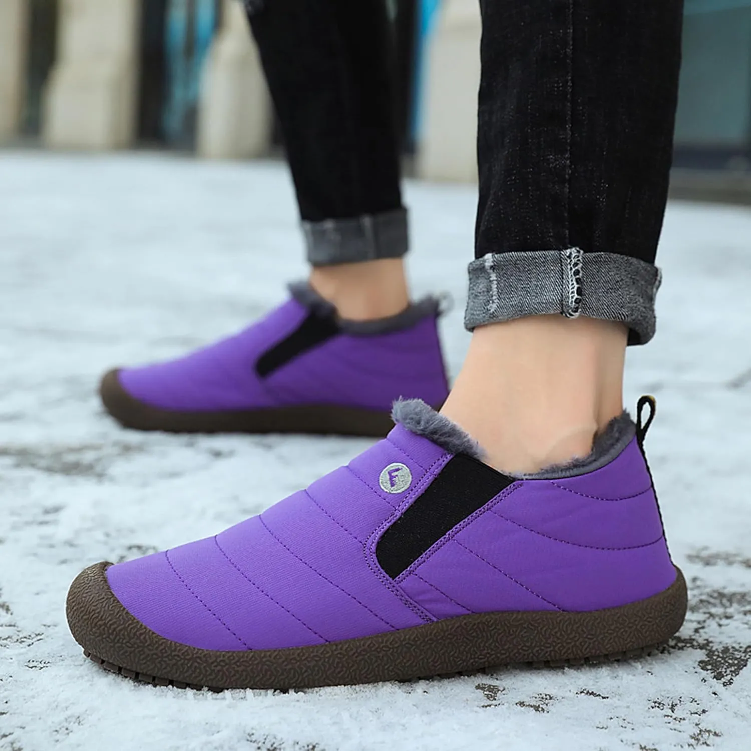 Womens Mens Fuzzy Slippers Lightweight Closed Back House Shoes Slip on for Indoor Outdoor Slip on Fashion Boat Shoes Casual Flat Lightweight Sneakers with Rubber Soles