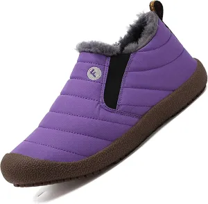 Womens Mens Fuzzy Slippers Lightweight Closed Back House Shoes Slip on for Indoor Outdoor Slip on Fashion Boat Shoes Casual Flat Lightweight Sneakers with Rubber Soles