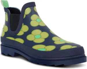 Womens Orla Kiely Chelsea Boot Wellies - Spinning Flower Navy - 8 US