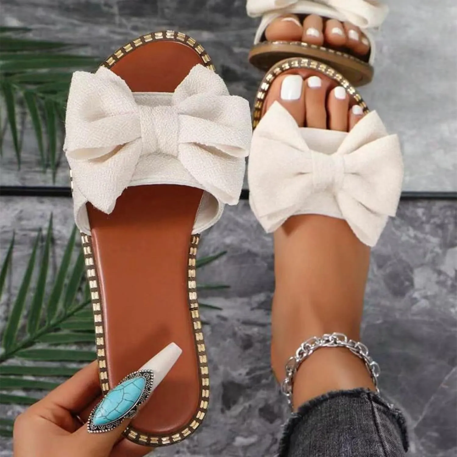 Women's Shoes Fashion Butterfly Festival Comfortable Flat Flip Flops Women's Outdoor Wear Light Womens Fit Flops Sandals