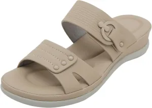 Women's Summer Fashion Sweet Open Toe Slippers Thick Bottom Casual Comfortable Beach Sandal Sling Sandals for Women