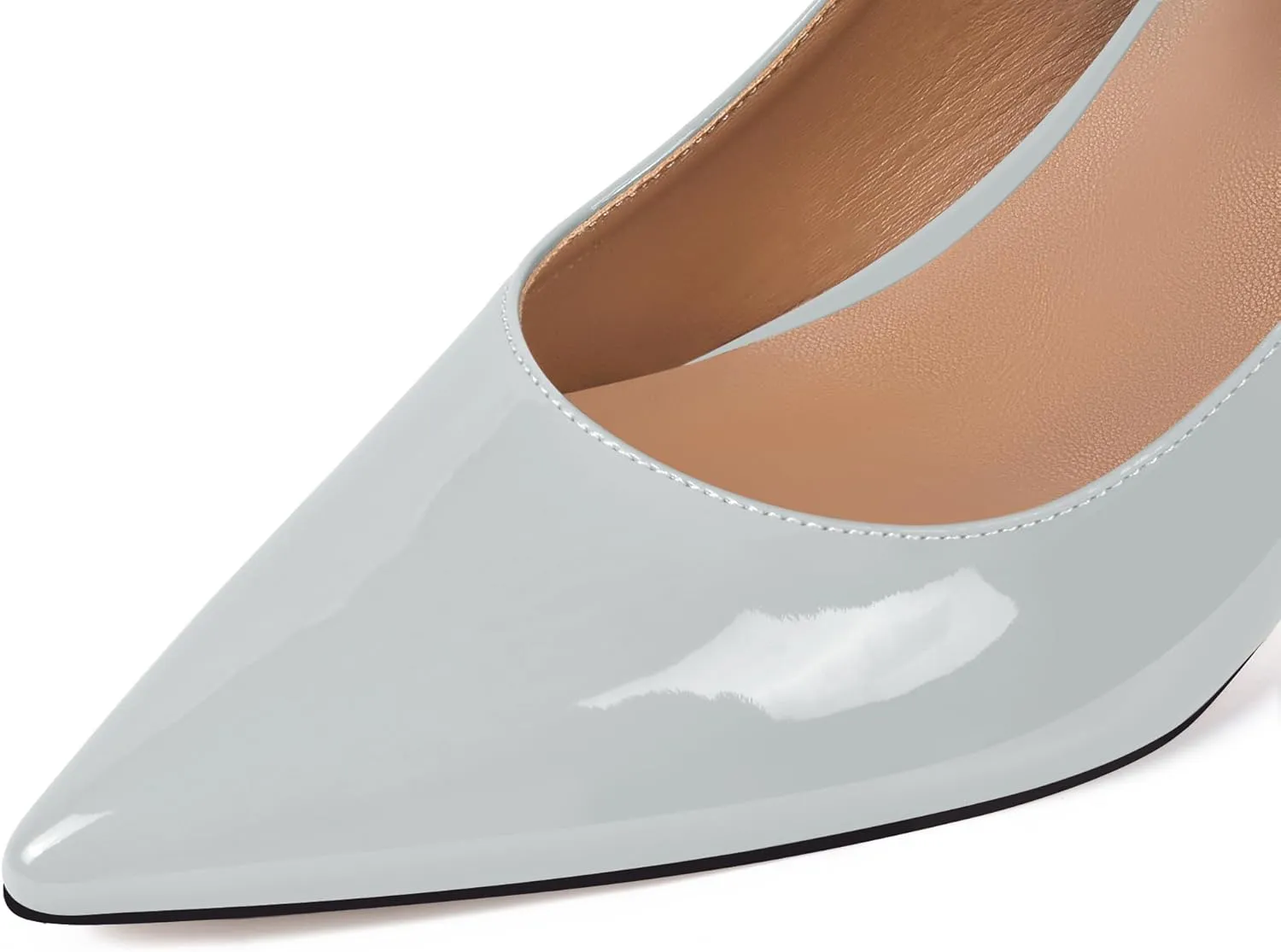 XINIUNIU Heeled Mules for Women Rhinestone Heels Pointed Toe Slip On 4 Inch Stiletto Closed Toe Sandals Dress Wedding Pump Shoes